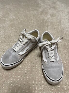 Vans Old Skool Sneakers in Light Gray and White